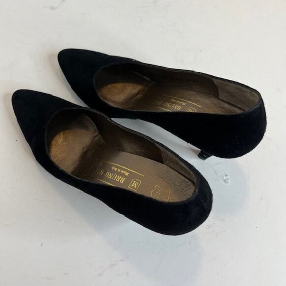 Bruno Magli Black Velvet Designer Heels Size 6.5 Narrow - Picture 5 of 13